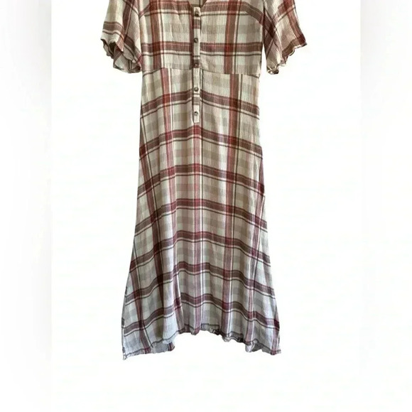 Urban Outfitters Plaid Button Down Maxi Dress Size SP - Picture 10 of 11